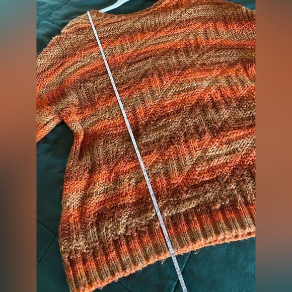 Cozy Orange Knit Sweater Size 16 Brand Tu - Picture 3 of 8